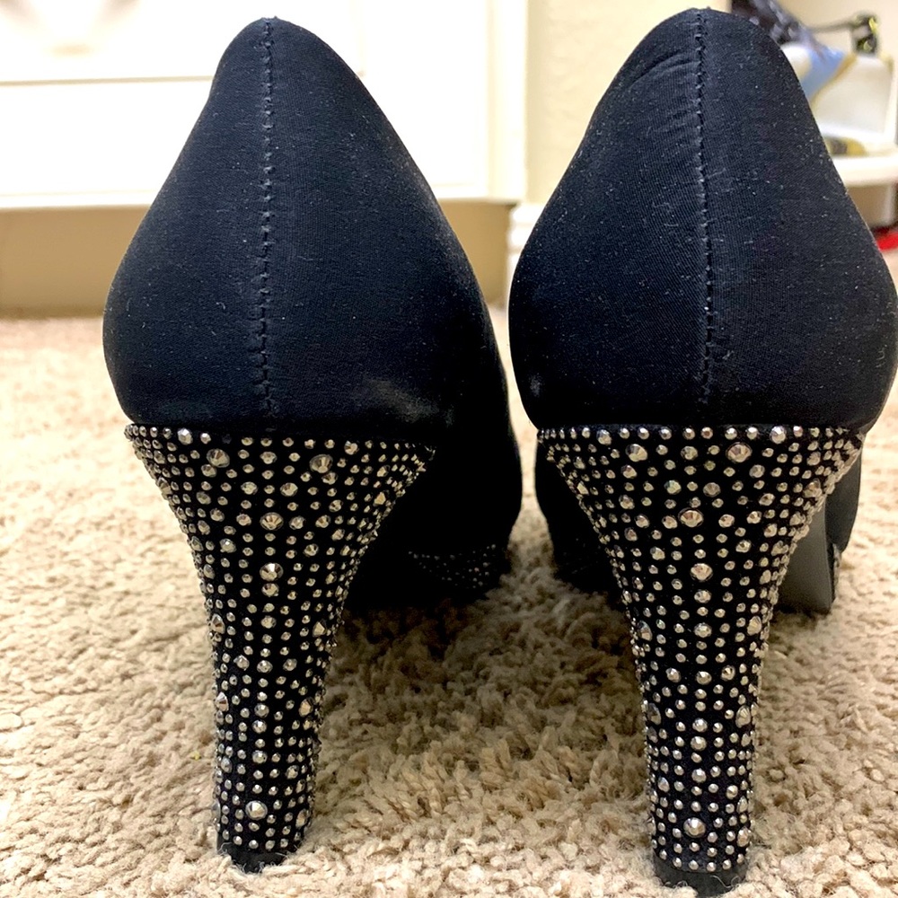 Rod Hommerson black rhinestones heels